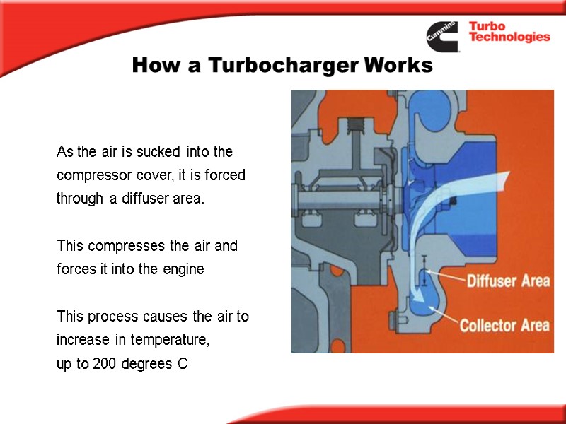 How a Turbocharger Works As the air is sucked into the  compressor cover,